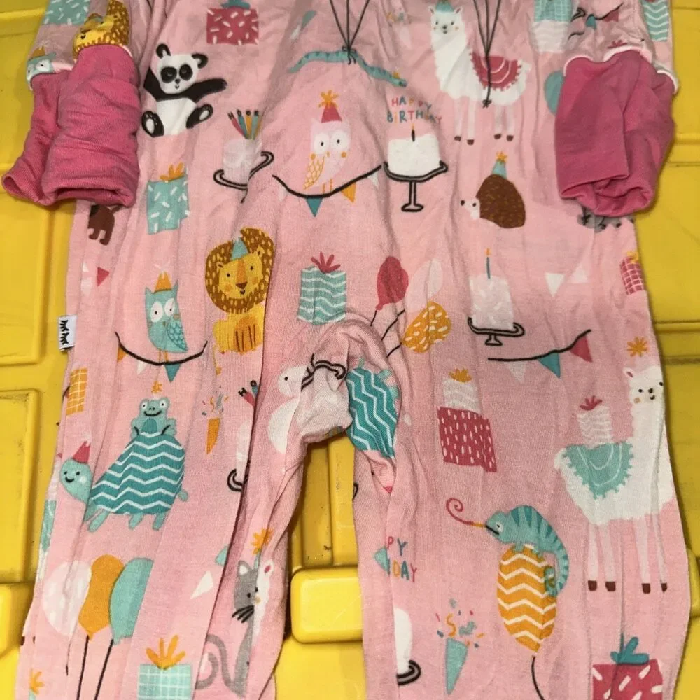 Little Sleepies Party Animals Pink 12/18
